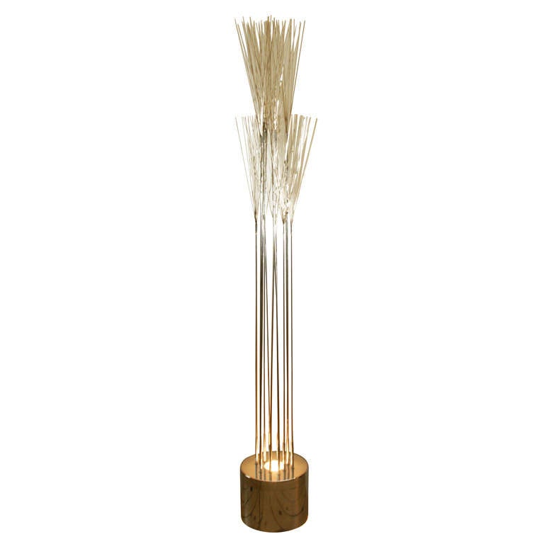 Jere Floor Sculptural Lamp Entitled "Wheat"